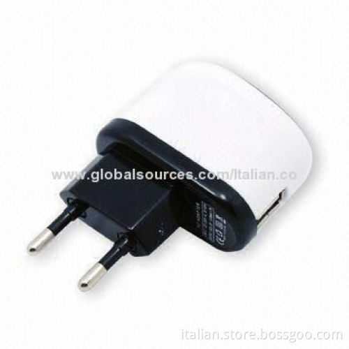 12-24V DC USB mobile travel charger, made of ABS, 5V/1A rated output